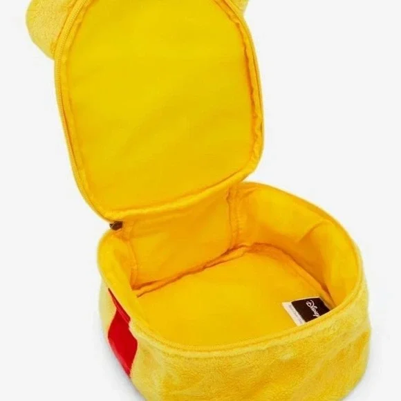 Disney Winnie The Pooh Plush Figural cosmetic Lunch Bag by Bioworld fuzzy NWT - Picture 4 of 4